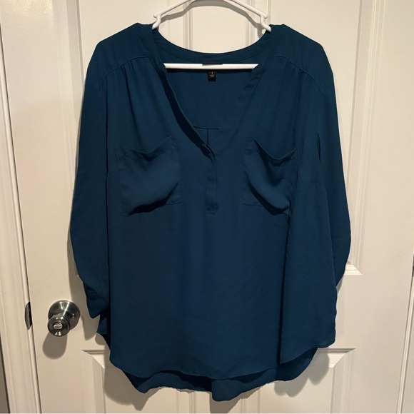 torrid Tops - Torrid: Harper Georgette Pullover 3/4 Sleeve Blouse